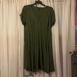 Torrid Size 2 Olive Green Casual Dress
